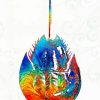 Colorful Horseshoe Crab Art paint by numbers