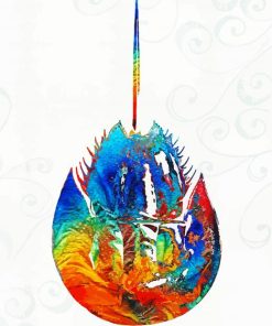 Colorful Horseshoe Crab Art paint by numbers