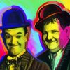 Colorful Laurel And Hardy paint by numbers