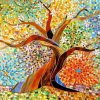 Colorful Mosaic Tree paint by numbers