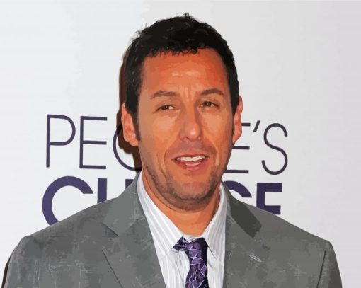 Comedian Adam Sandler paint by numbers