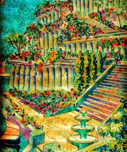 Cool Hanging Gardens Of Babylon Art paint by numbers