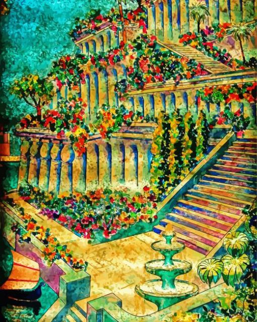 Cool Hanging Gardens Of Babylon Art paint by numbers