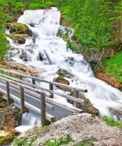 Cortina Cascate Di Fanes paint by numbers