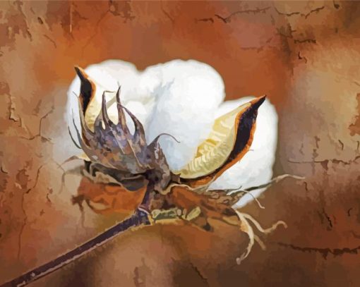 Cotton Plant Art paint by numbers