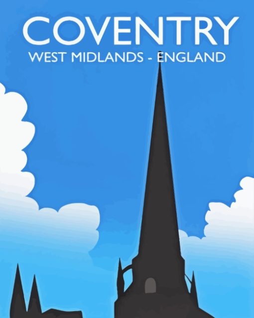 Coventry England Poster paint by numbers
