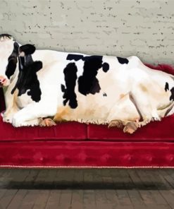 Cow On Sofa paint by numbers