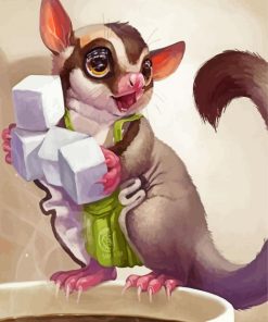 Cute Sugar Glider Art paint by numbers