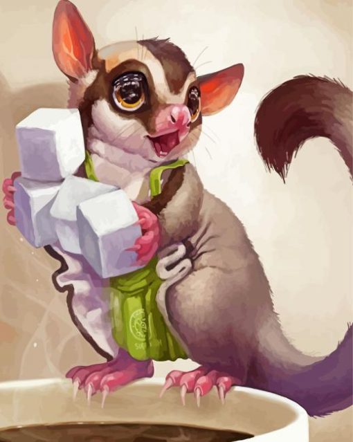 Cute Sugar Glider Art paint by numbers