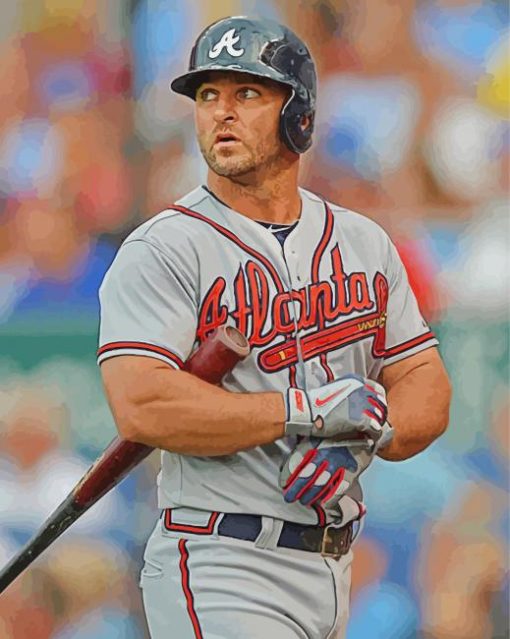 Dan Uggla Baseball Player paint by numbers