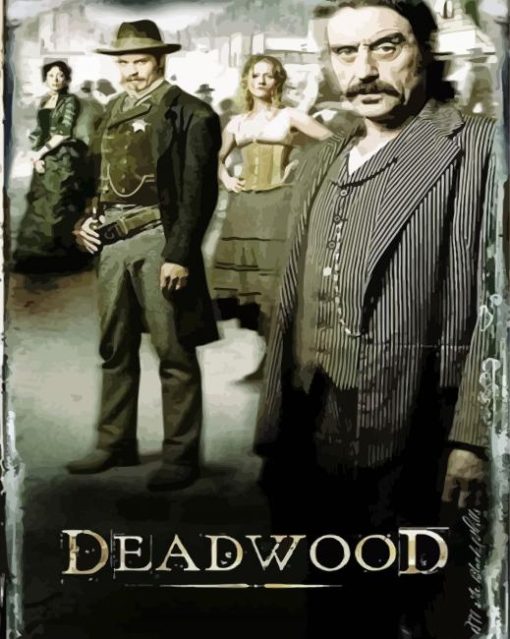 Deadwood Vintage Poster paint by numbers