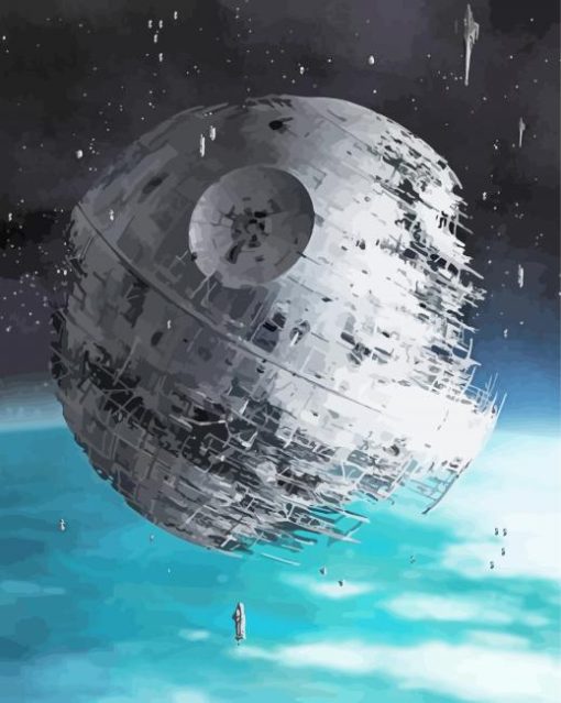 Death Star Object paint by numbers