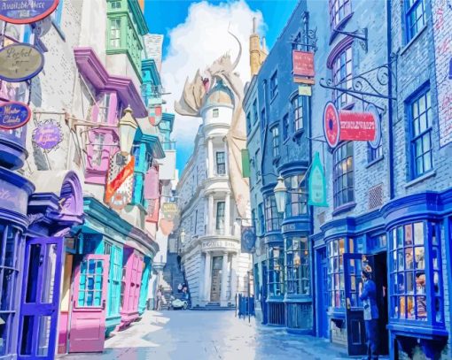 Diagon Alley Art paint by numbers