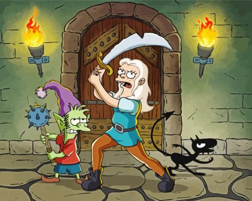 Disenchantment Characters paint by numbers