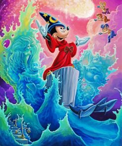 Disney Fantasia Mickey Mouse paint by numbers