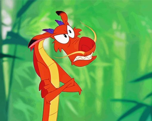 Disney Mushu paint by numbers