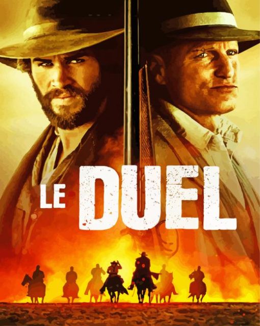 Duel Movie Poster paint by numbers