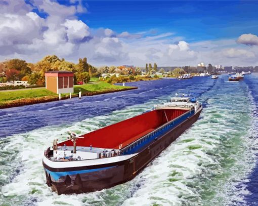 Dutch Barge paint by numbers