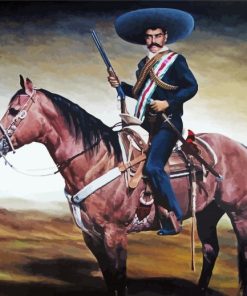 Emiliano Zapata On Horse paint by numbers