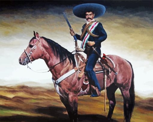 Emiliano Zapata On Horse paint by numbers