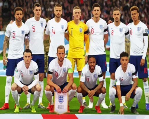 England Football Team paint by numbers