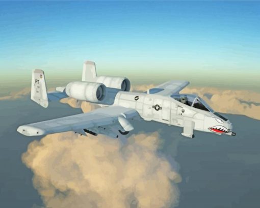 Fairchild Republic A-10 paint by numbers