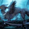 Fantasy Wolf Dragon paint by numbers