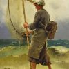 Fisherwoman By The Sea paint by numbers