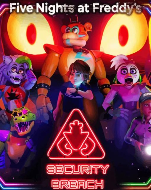 Five Night At Freddy's Security Breach Poster paint by numbers