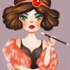 Flapper Girl Art paint by numbers