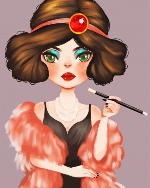 Flapper Girl Art paint by numbers