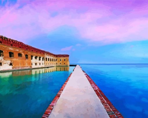 Fort Jefferson Sunset Paint By Numbers