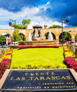 Fuente Las Tarascas In Morelia Michoacan Paint By Numbers