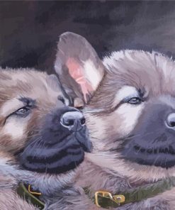 German Shepherd Puppies paint by numbers