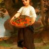 Girl With Oranges Basket paint by numbers