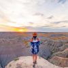 Girl Watching Sunset In North Dakota paint by numbers