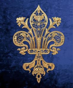 Gold Fleur De Lis paint by numbers