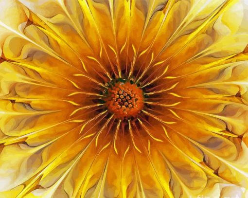 Golden Flower paint by numbers