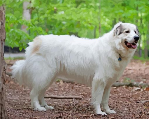 Great Pyrenees Dog paint by numbers