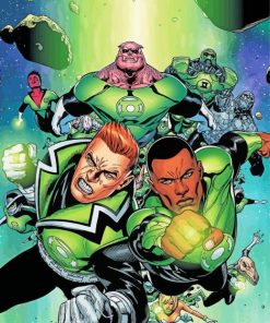 Green Lantern Comic paint by numbers