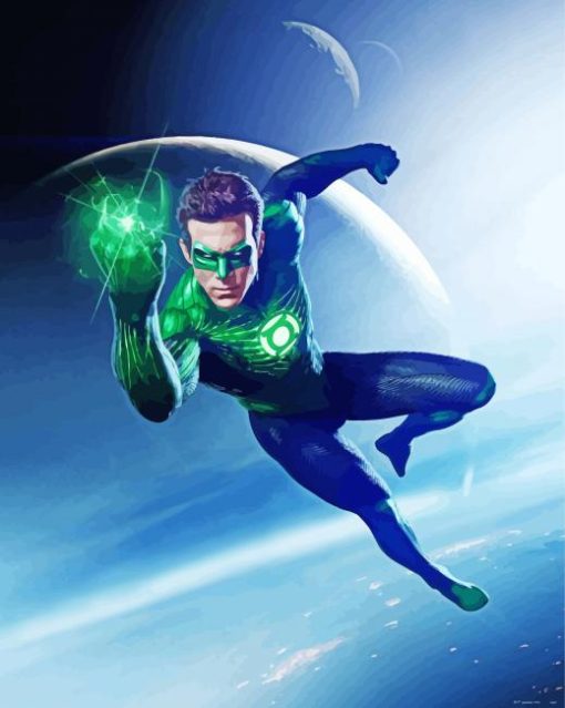 Hal Jordan Green Lantern paint by numbers