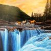 Haley Horses At Elbow Falls paint by numbers