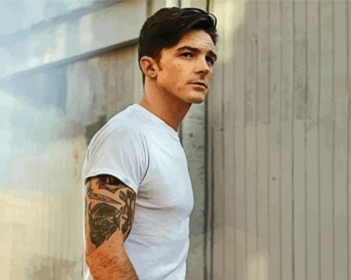 Handsome Drake Bell paint by numbers