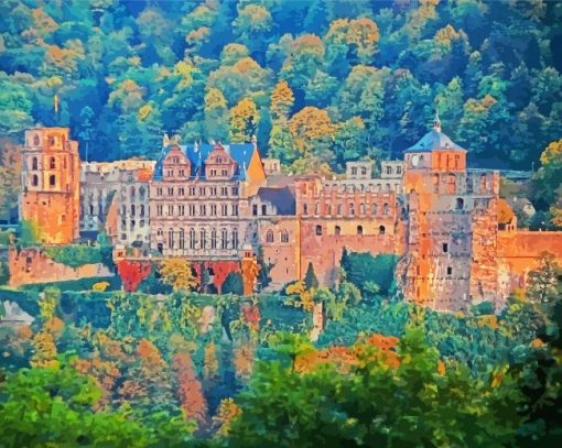 Heidelberg Castle paint by numbers