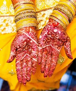 Henna Wedding Jewelry paint by numbers