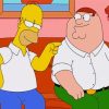 Homer Simpson And Peter Griffin paint by numbers