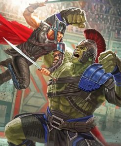 Hulk Ragnarok Fight paint by numbers