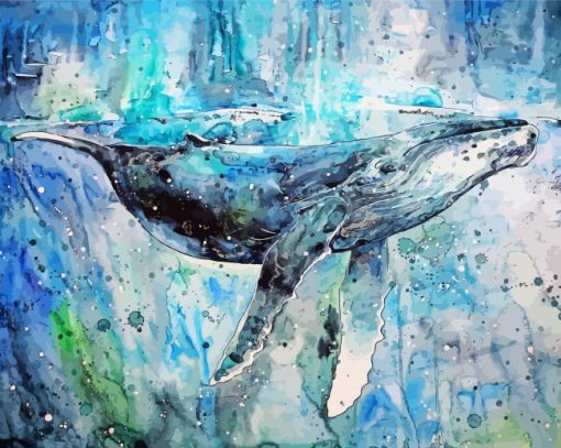 Humpback Whale Art paint by numbers