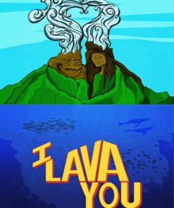 I lava You Poster paint by numbers