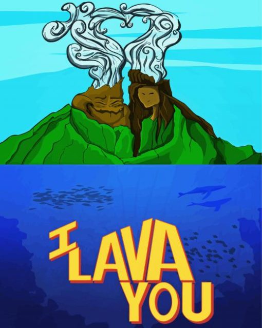 I lava You Poster paint by numbers